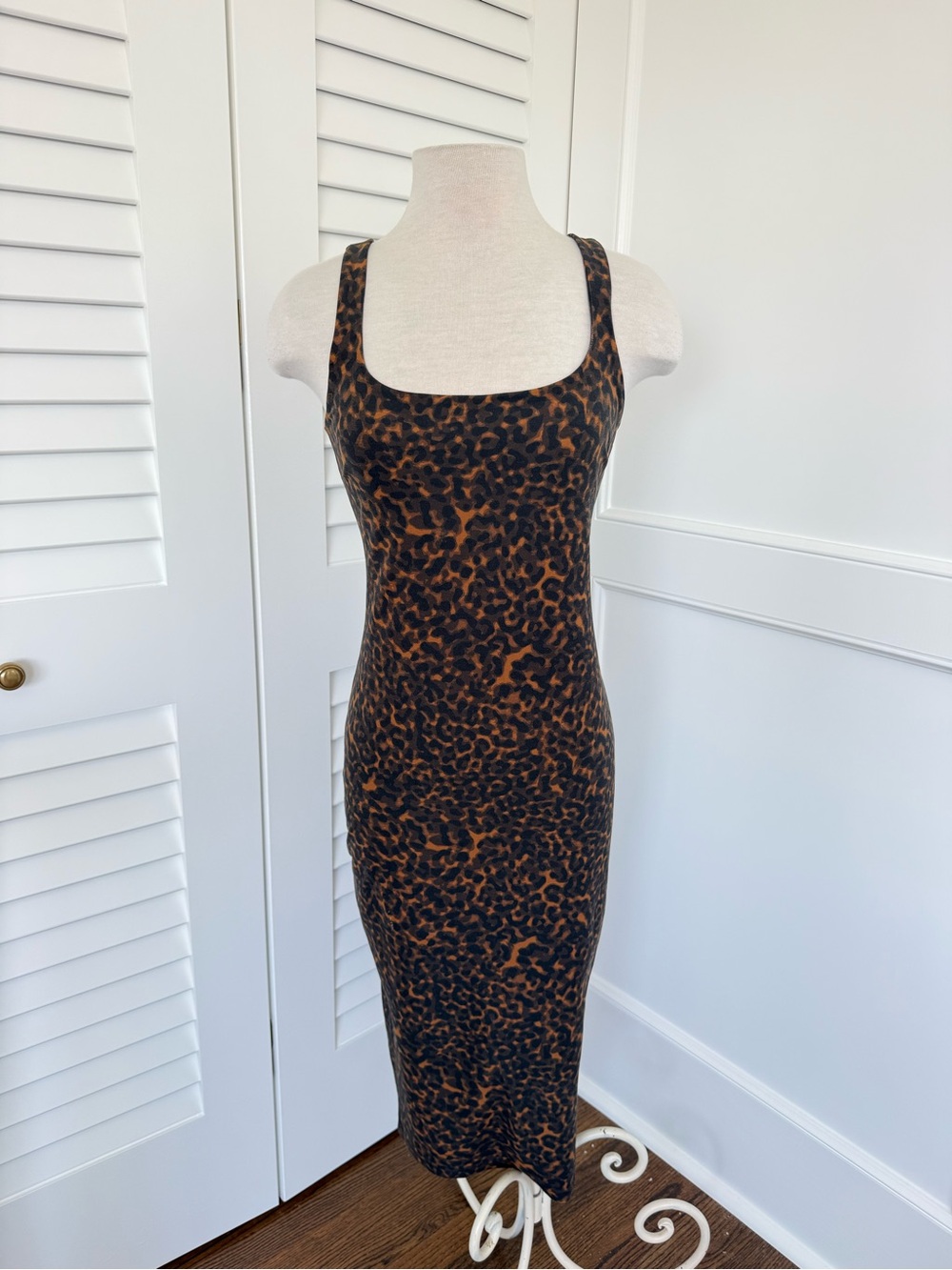 Beyond Yoga Leopard-Print Midi Dress - Brown & Black